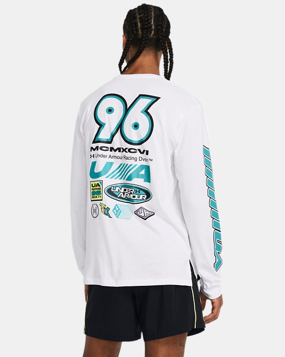 Men's UA Launch Long Sleeve in White image number 1